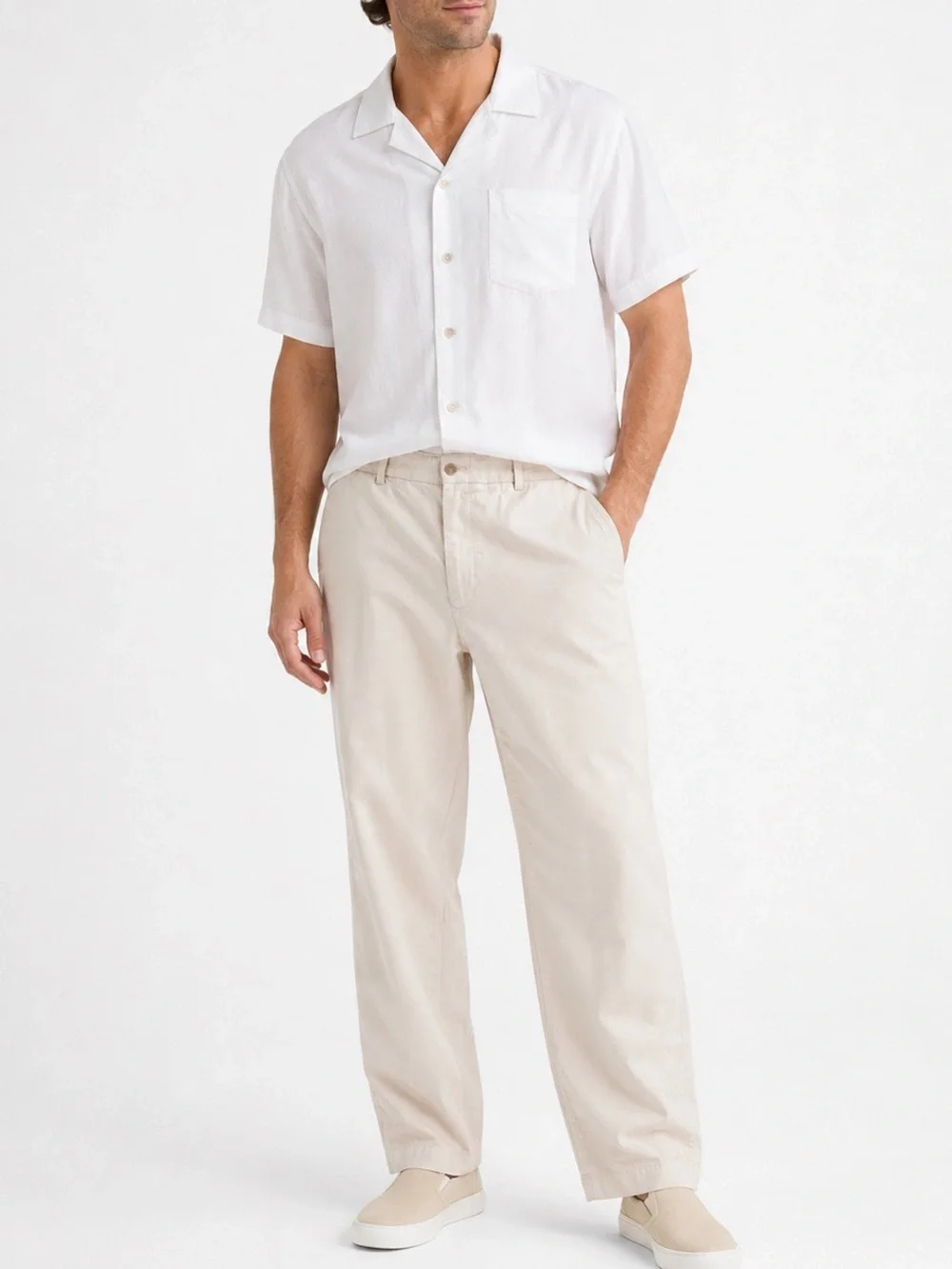 Tommy Bahama Relax Fit Pants Men’s 36x34 Ivory Cream Tencel Blend Casual